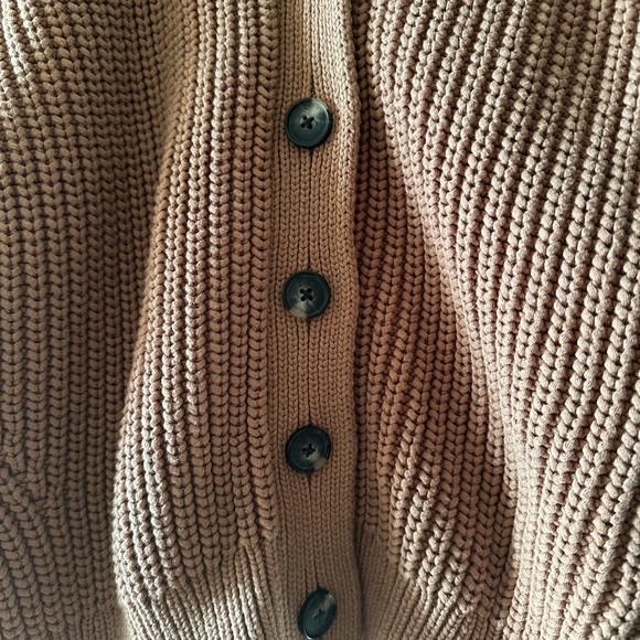 Women’s Everlane Texture Cotton Cardigan in Cappuccino size XL. - Picture 3 of 8